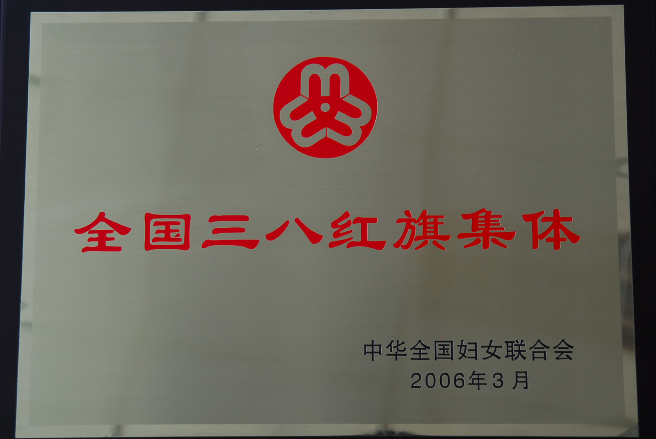 2006年3月荣获全国三八红旗集体奖牌.jpg